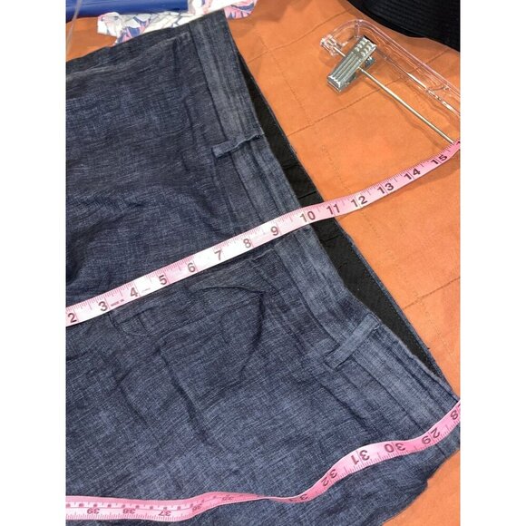 Cos Dark Blue Slim Fit 100% Linen Pants Mens 34 - Picture 6 of 11